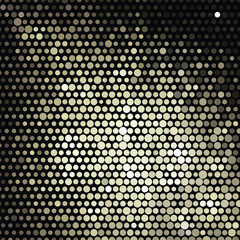 Vibrant green and black halftone dots forming a gradient pattern