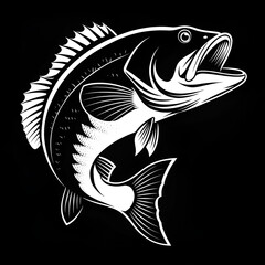 Fototapeta premium fish on a black background