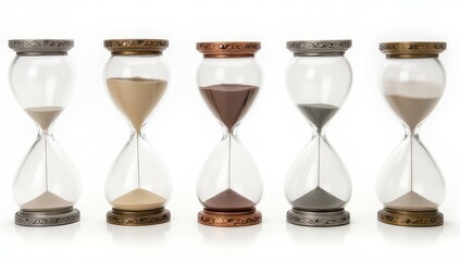 Elegant Hourglasses Set, Time Measurement, Sand Timer Collection