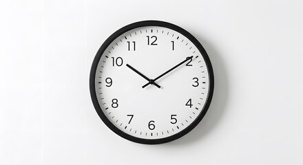 clock on a white background
