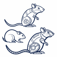 Cute vector illustration features a funny cartoon whale among a set of happy animal characters