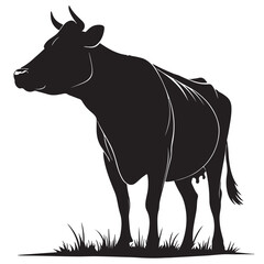 cow silhouette vector design