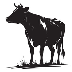 cow silhouette vector design