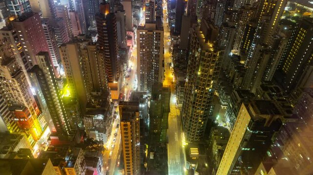 Hong Kong kowloon skyline from a high vantage point