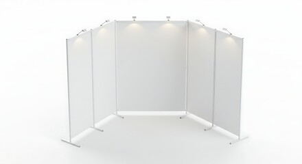 Illuminated Tri-Fold Display Mockup