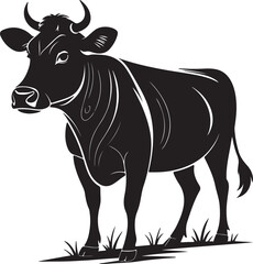 cow silhouette vector design