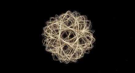 Glowing Light Swirls Against Starry Sky: Abstract Illumination, Dynamic Energy, Artistic Motion, Conceptual Creativity, Futuristic, Minimalist, Night Photography Wonder