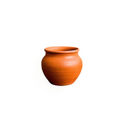 clay pot isolated on transparent background