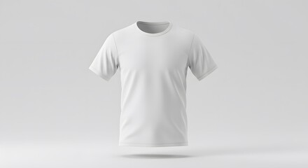 Blank White T-Shirt Mockup for Apparel Design and Branding