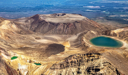 Blue Lake and Emerald Lakes, Tongariro National Park, North Island, New Zealand, Oceania. © Iryna Shpulak