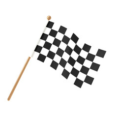 Fototapeta premium Checkered Flag Racing Finish Line Victory isolated on transparent background