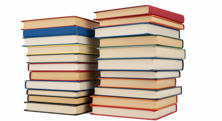 Stack of Hardcover Books in Vibrant Colors