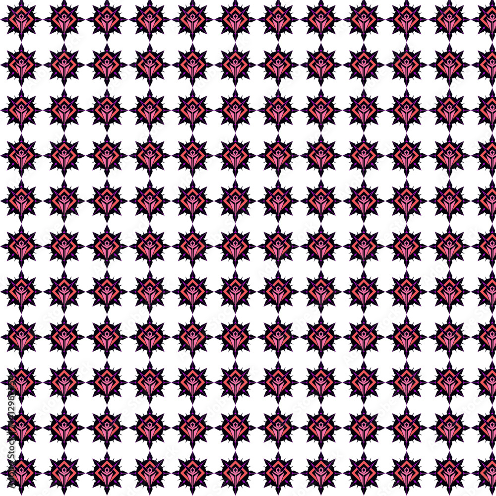 Poster futuristic fractals patterns design