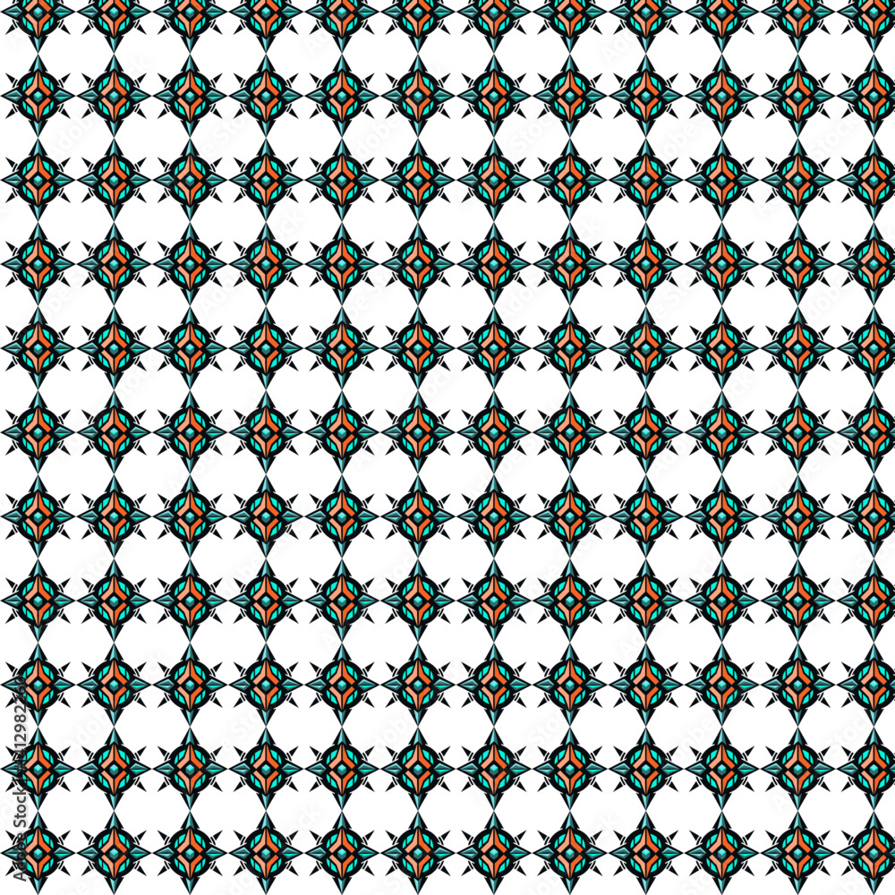 Poster futuristic fractals patterns design