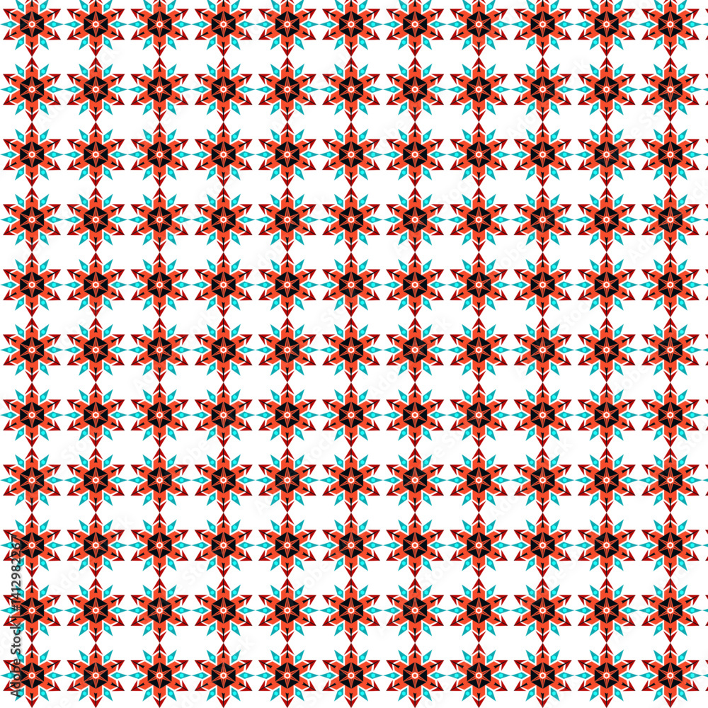 Poster futuristic fractals patterns design