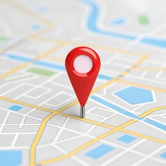 Street view map with location pin