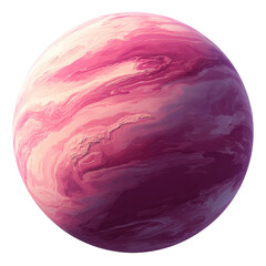 pink planet isolated on transparent background png,  planet surface