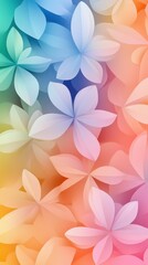 Obraz premium Pastel flower shapes, gradient background.