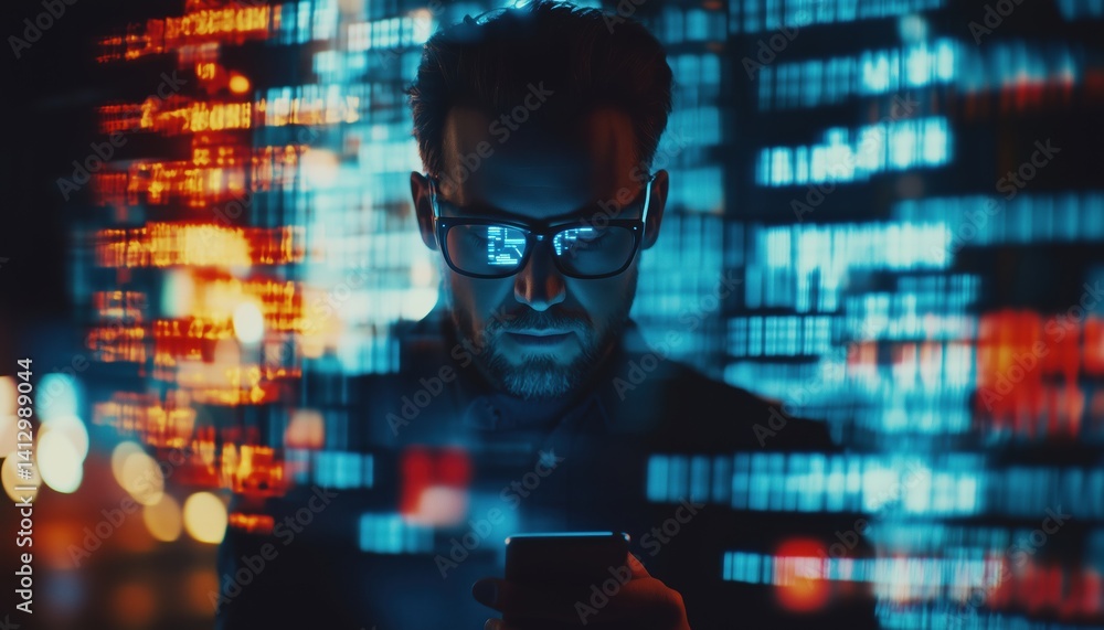 Poster enhancing cybersecurity and privacy measures to safeguard data: utilizing advanced lock and internet