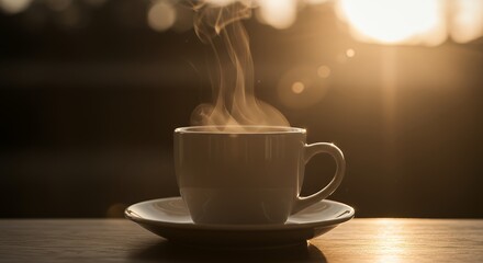 Sunrise Coffee: A Warm, Steamy Cup at Dawn
