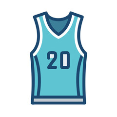 Naklejka premium Basketball Jersey Icon Representing Sports Team