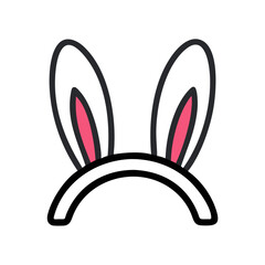 Bunny Ears Hat Icon Representing Party Costume