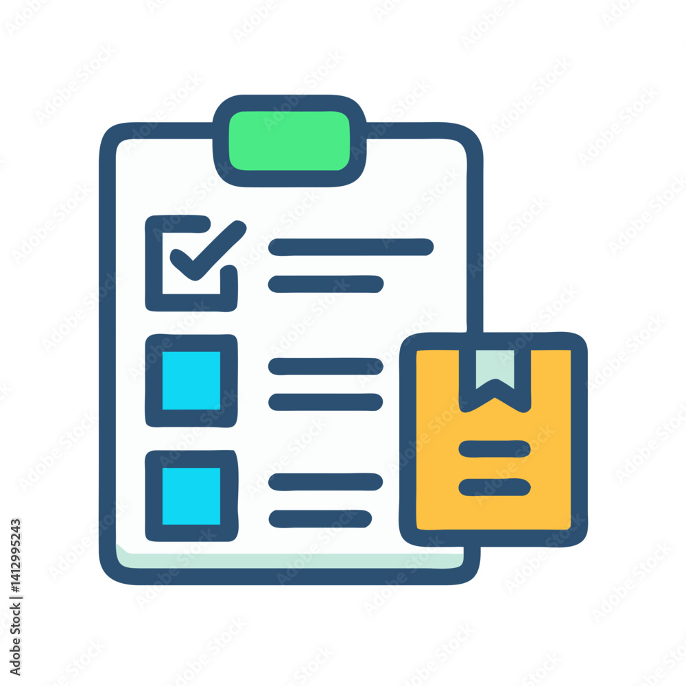 Poster checklist icon representing inventory audit