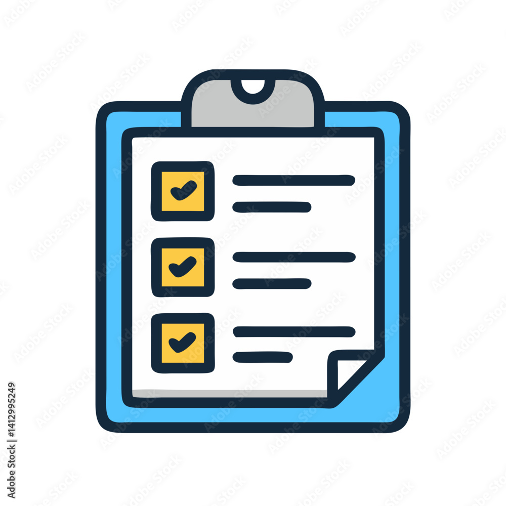 Poster checklist icon representing inventory audit
