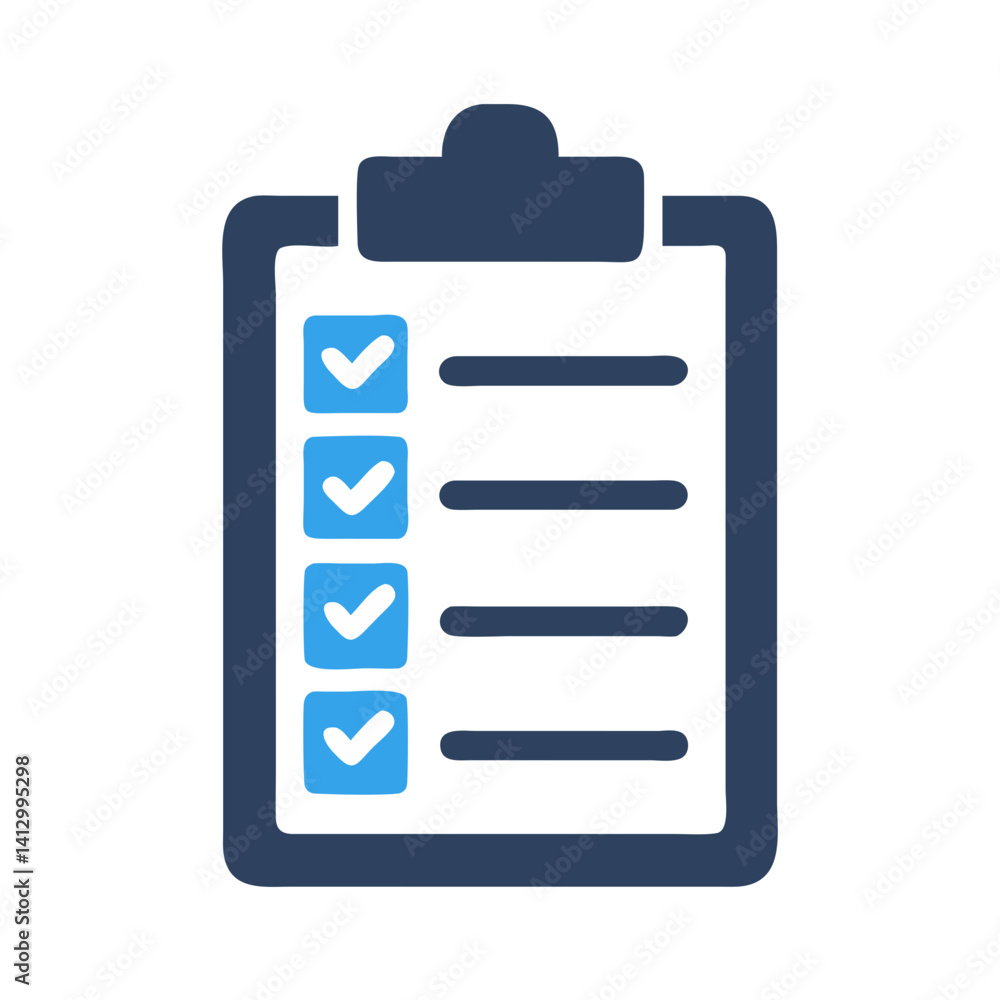 Poster checklist icon representing task or to-do list