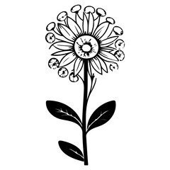 A captivating botanical doodle showcases nature's art