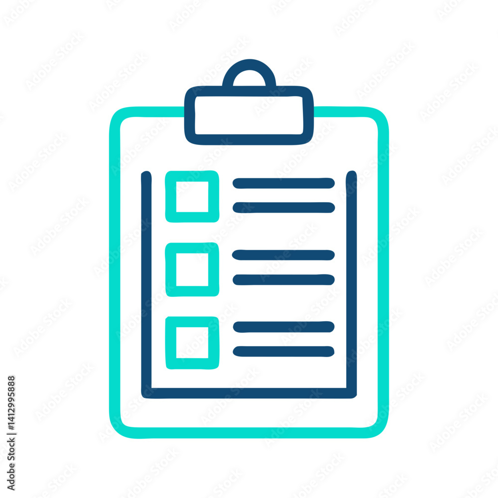 Aufkleber clipboard icon representing to-do list management