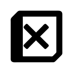 Fototapeta premium Close Icon Representing Cancel or Exit Action
