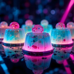Neon Dessert Glow,ai generated