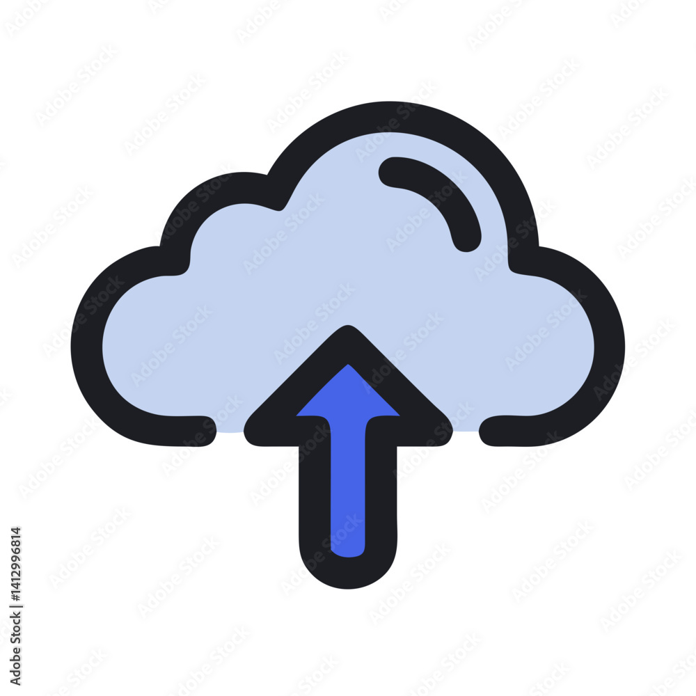 Poster Cloud Upload Icon Representing File Upload