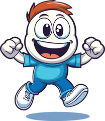 Naklejka premium happy cartoon boy