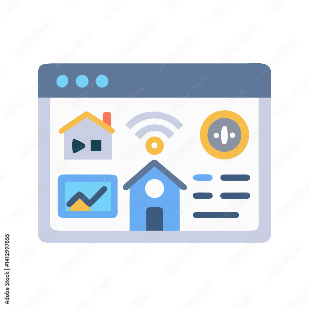 Poster control dashboard icon representing smart home