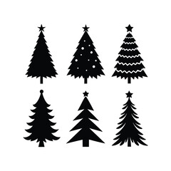 Fototapeta premium set of christmas trees