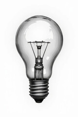 vintage light bulb with clear glass exterior showcases classic filament design, symbolizing innovation and creativity. This elegant piece represents essence of illumination and inspiration