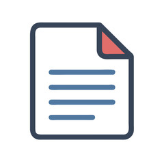Document Icon Representing File or Text Content