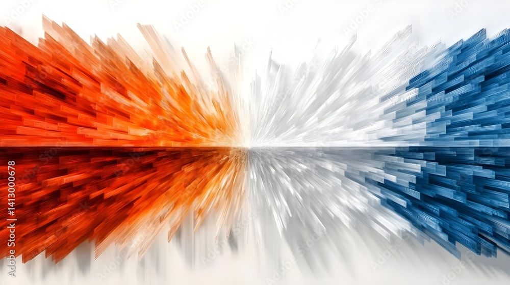 Poster dynamic flow of glowing data streams abstract art digital design modern setting artistic perspective