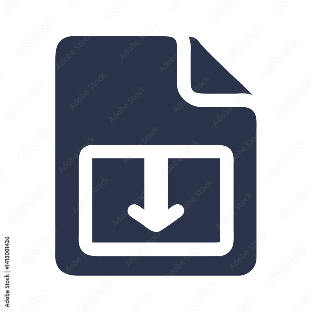 Aufkleber Download Button Icon Representing File Save Action