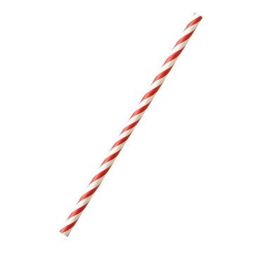 Colorful red and white striped drinking straw creative photography