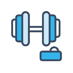 Dumbbell Icon Representing Workout Facility Access