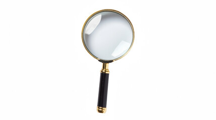 a magnifying glass with a on a transparent background, PNG image, PNG file, Generative art.