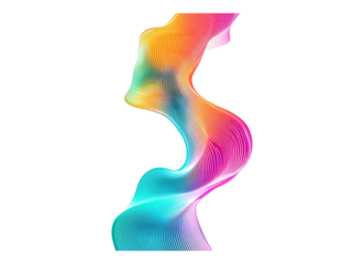 Holographic gradient neon wave