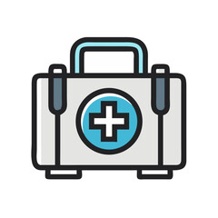 Obraz premium First Aid Kit Icon Representing Emergency Camping Supplies