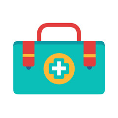 Obraz premium First Aid Kit Icon Representing Emergency Camping Supplies