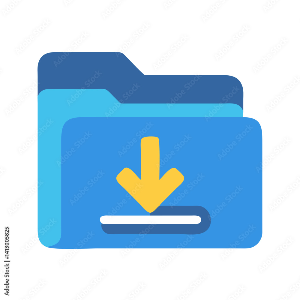 Aufkleber Folder Download Icon Representing Directory File Access