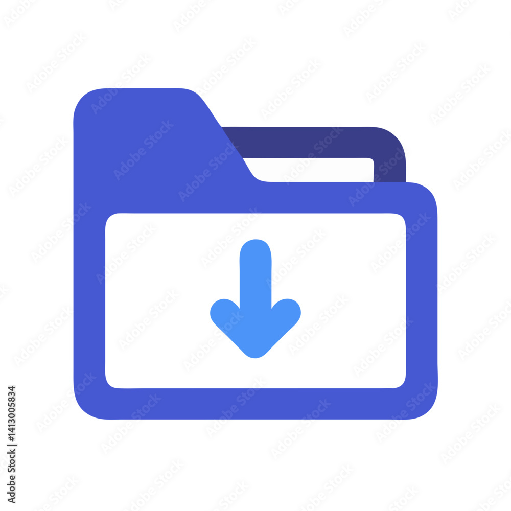 Aufkleber Folder Download Icon Representing Directory File Access