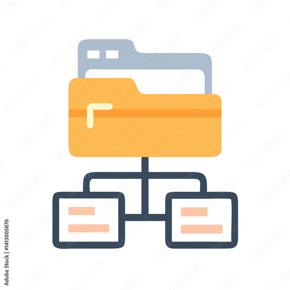 Aufkleber Folder Icon Representing File Directory System